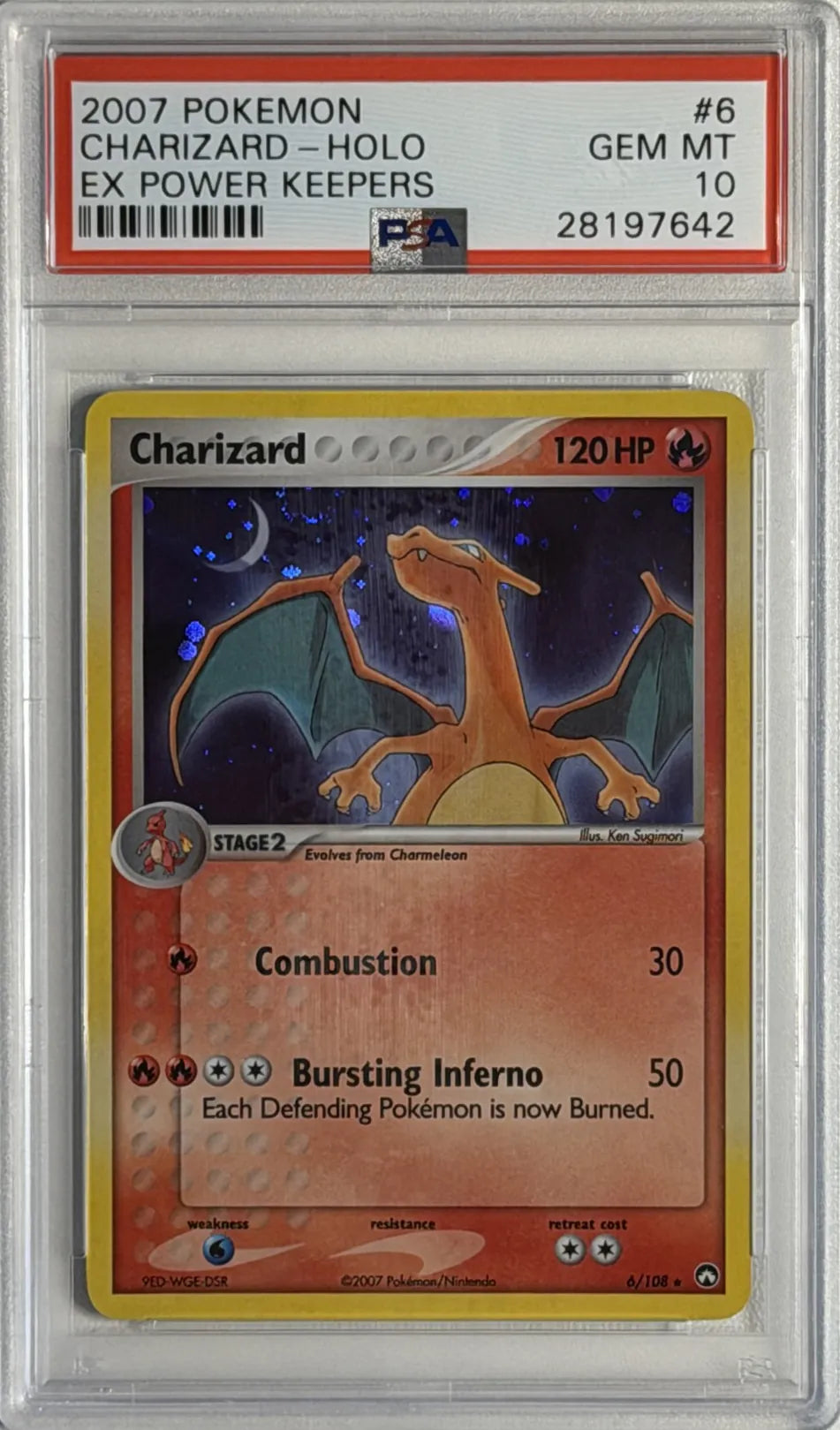 Charizard #6 - EX Power Keepers - Holo Rare - PSA 10