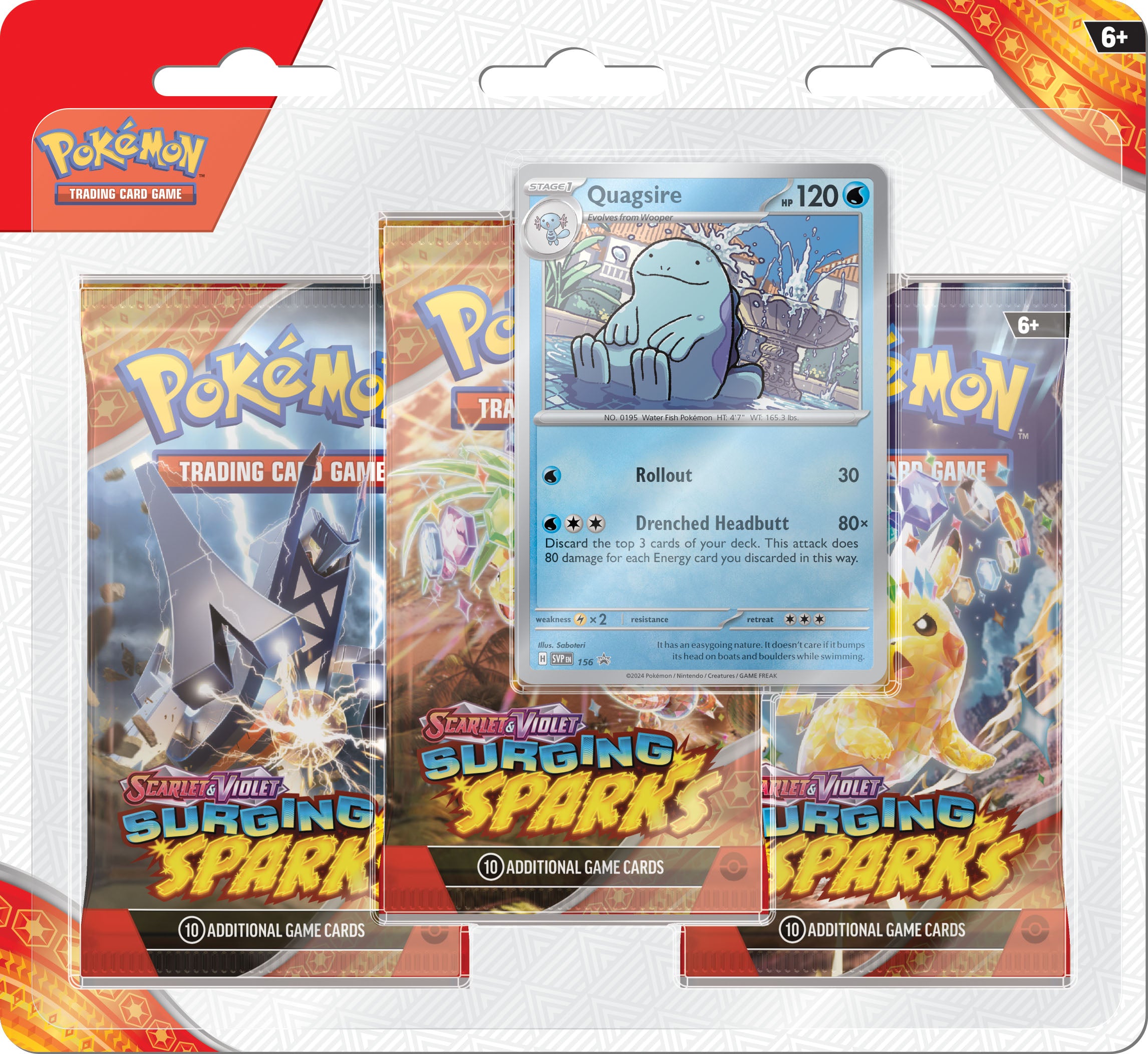 Pokémon TCG: Scarlet & Violet: Surging Sparks - 3-Pack Blister Pack