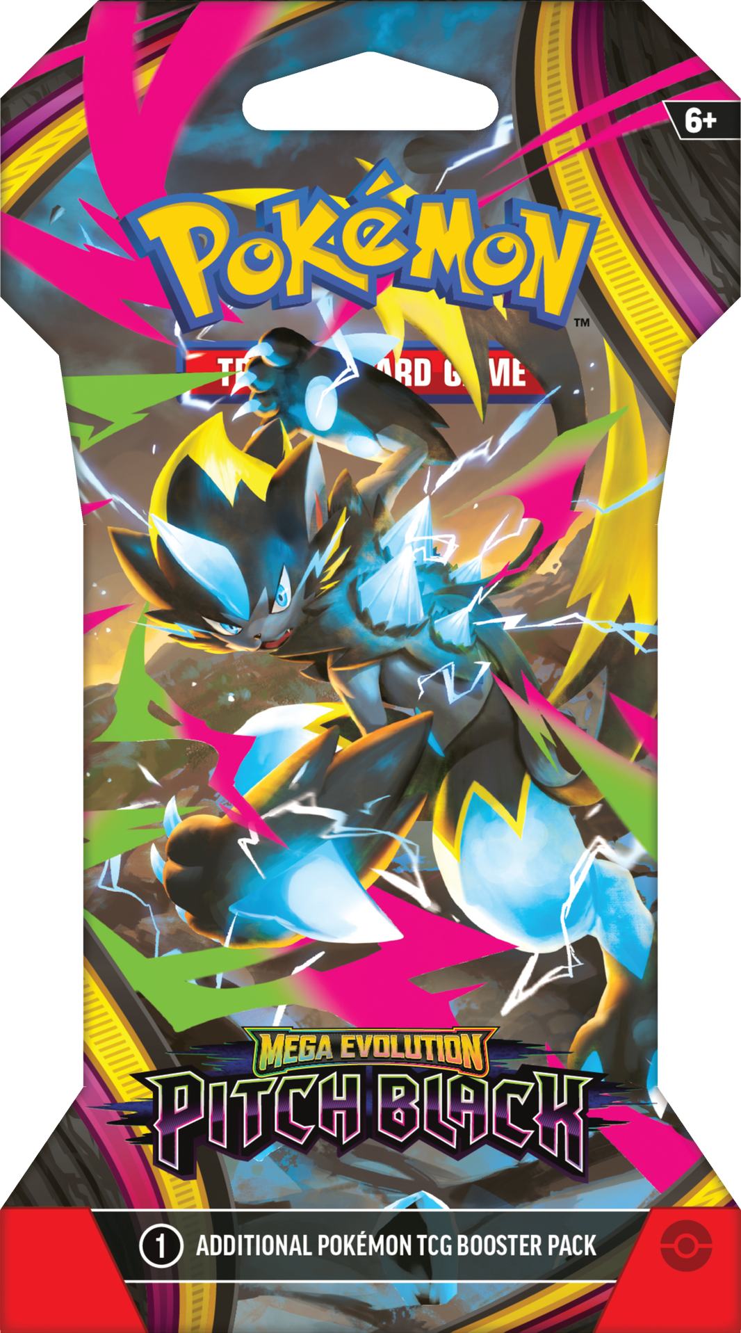 Pokémon TCG: Mega Evolution: Pitch Black - Sleeved Booster Pack Kortspil