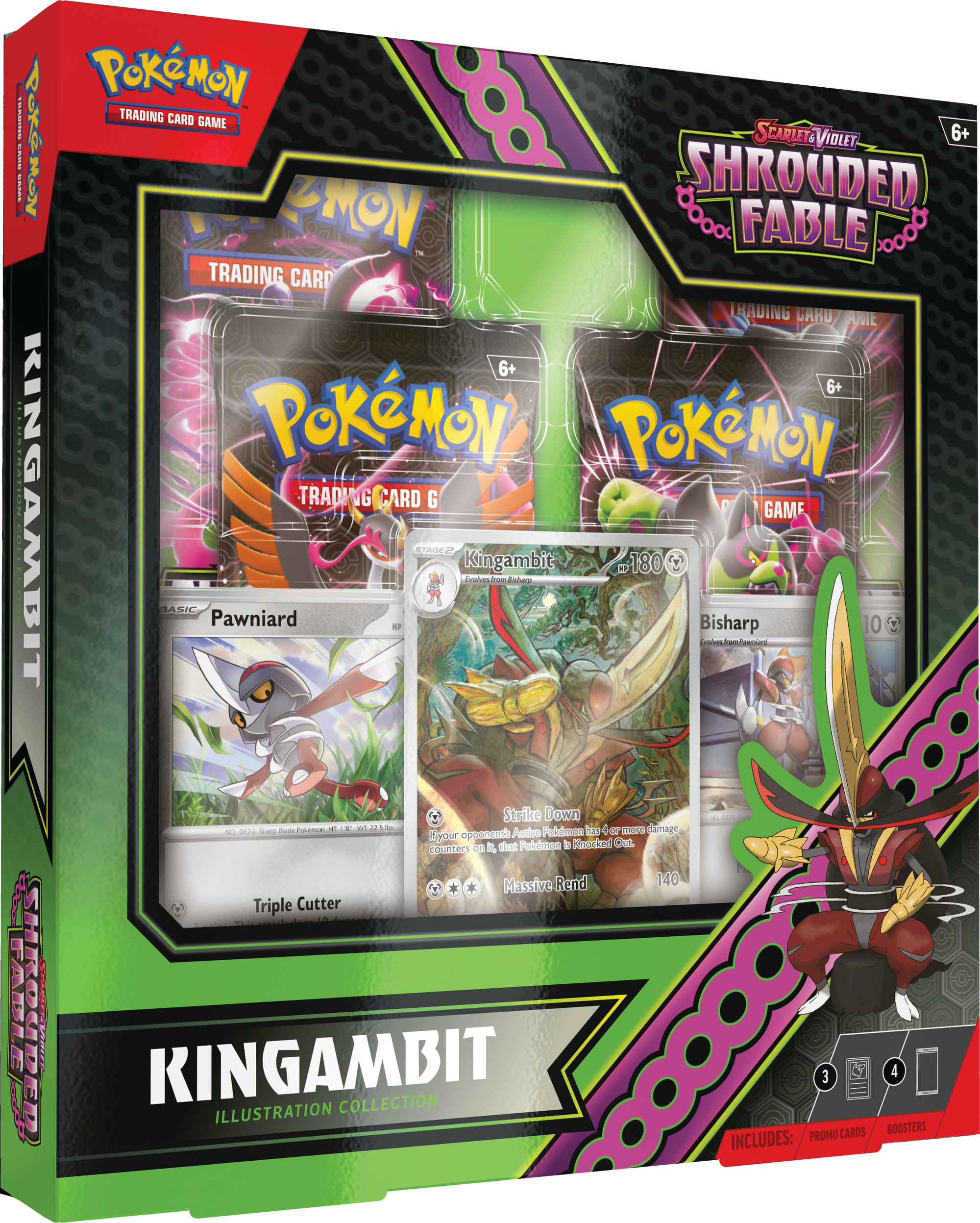 Pokémon TCG Scarlet & Violet Shrouded Fable Kingambit Illustration Collection Kortspil