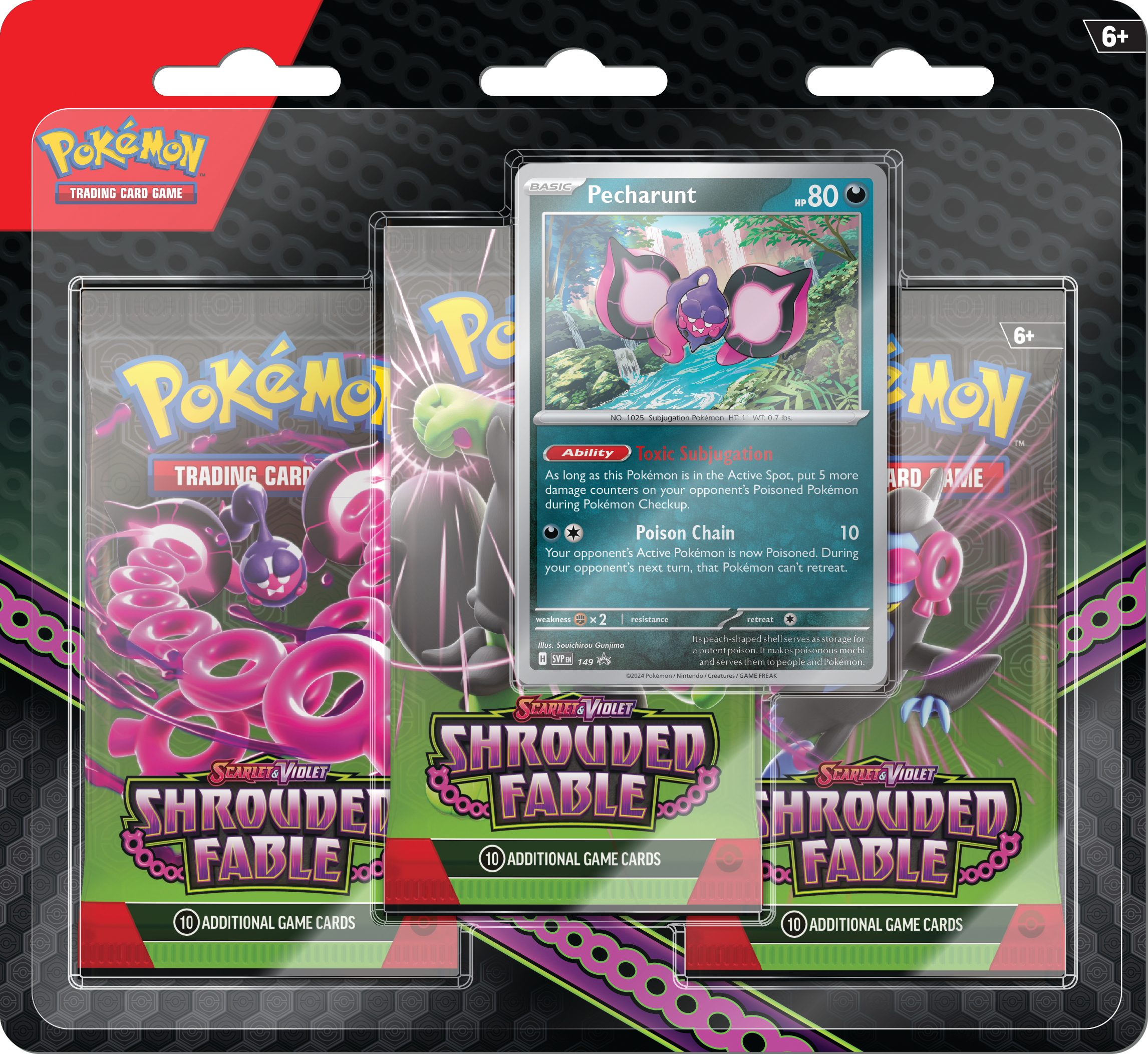Pokémon TCG: Scarlet & Violet: Shrouded Fable - 3-Pack Blister Pack ...