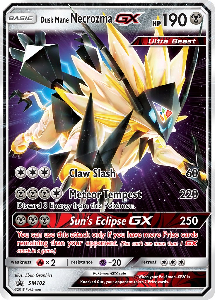 Dusk Mane Necrozma GX - SM Black Star Promos (Promo) [SM-102] English / Near Mint / Normal