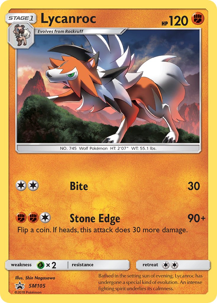 Lycanroc - SM Black Star Promos (Promo) [SM-105] English / Near Mint / Normal