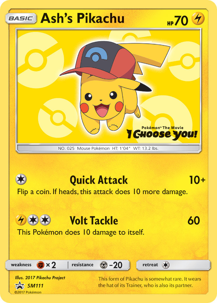 Ash's Pikachu - SM Black Star Promos (Promo) [SM-111] English / Near Mint / Normal