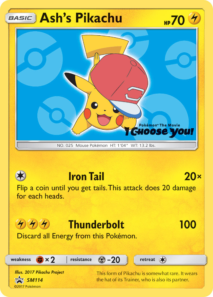 Ash's Pikachu - SM Black Star Promos (Promo) [SM-114] English / Near Mint / Normal