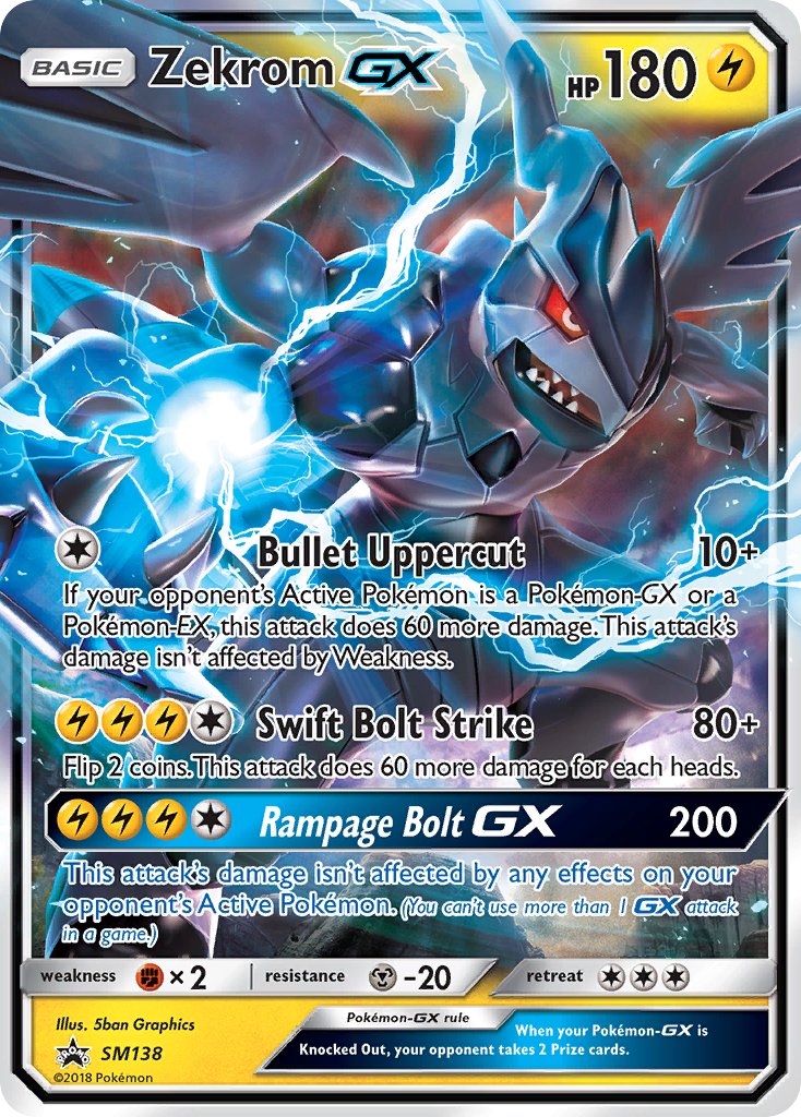 Zekrom GX - SM Black Star Promos (Promo) [SM-138] English / Near Mint / Normal