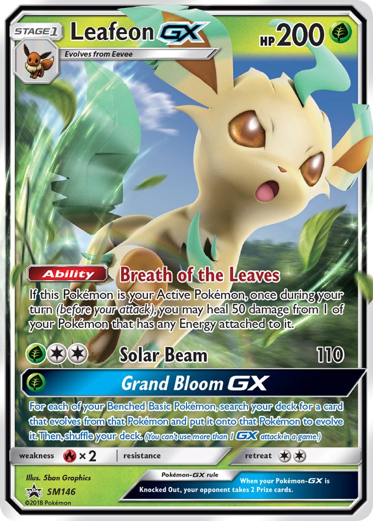 Leafeon GX - SM Black Star Promos (Promo) [SM-146] English / Near Mint / Normal