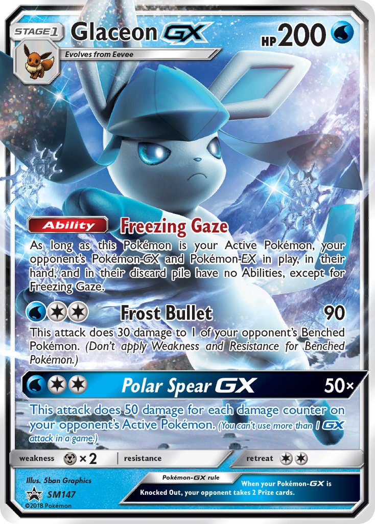 Glaceon GX - SM Black Star Promos (Promo) [SM-147] English / Near Mint / Normal