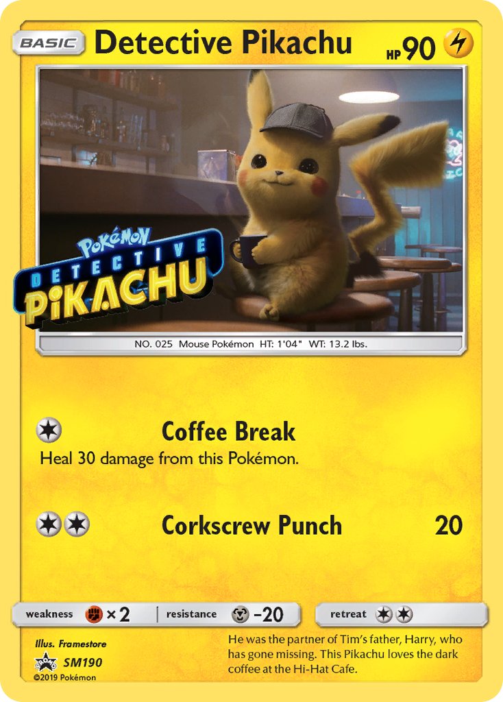 Detective Pikachu - SM Black Star Promos (Promo) [SM-190] English / Near Mint / Normal