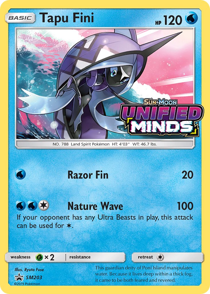 Tapu Fini - SM Black Star Promos (Promo) [SM-203] English / Near Mint / Normal