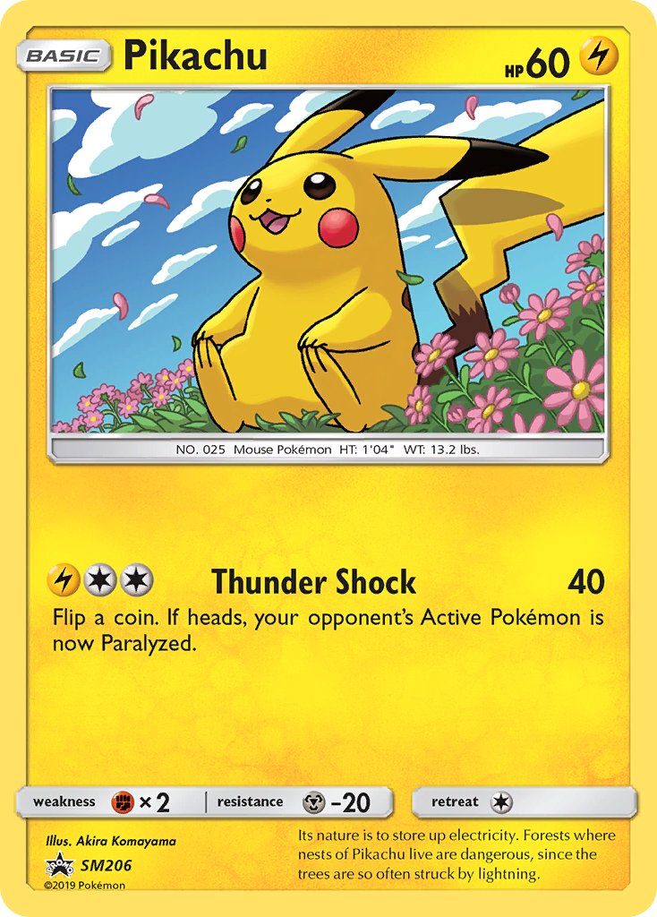 Pikachu - SM Black Star Promos (Promo) [SM-206] English / Light Played / Normal
