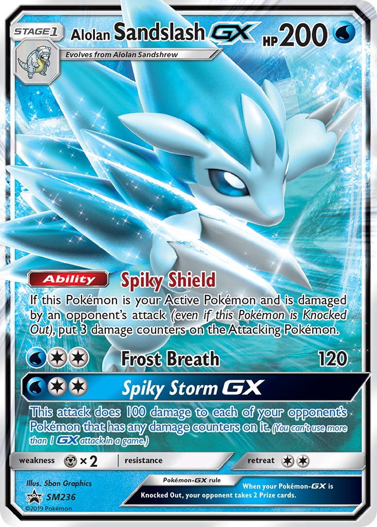 Alolan Sandslash GX - SM Black Star Promos (Promo) [SM-236] English / Near Mint / Normal