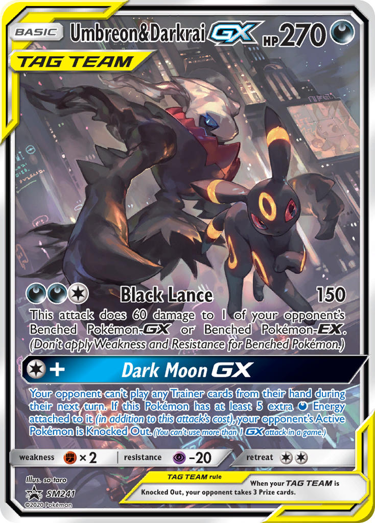 Umbreon & Darkrai GX - SM Black Star Promos (Promo) [SM-241] English / Near Mint / Normal