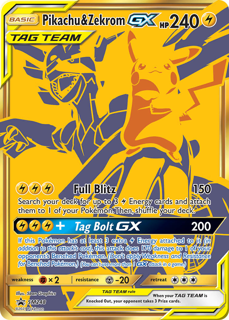 Pikachu & Zekrom GX - SM Black Star Promos (Promo) [SM-248] English / Near Mint / Normal