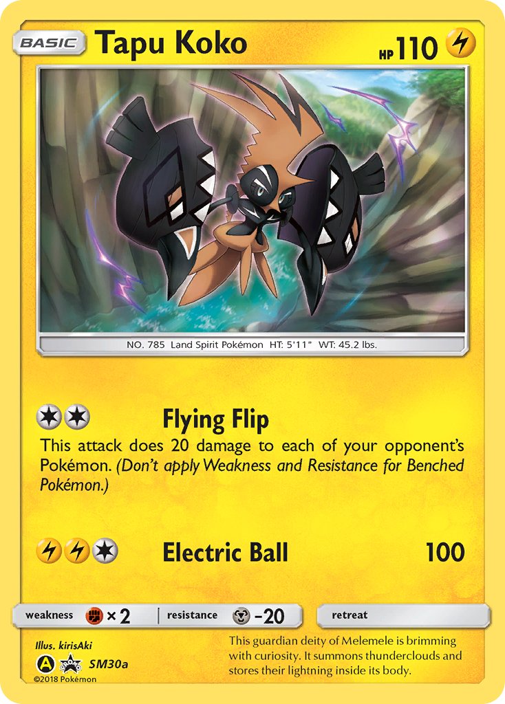 Tapu Koko - SM Black Star Promos (Promo) [SM-SM30a] English / Excellent / Normal