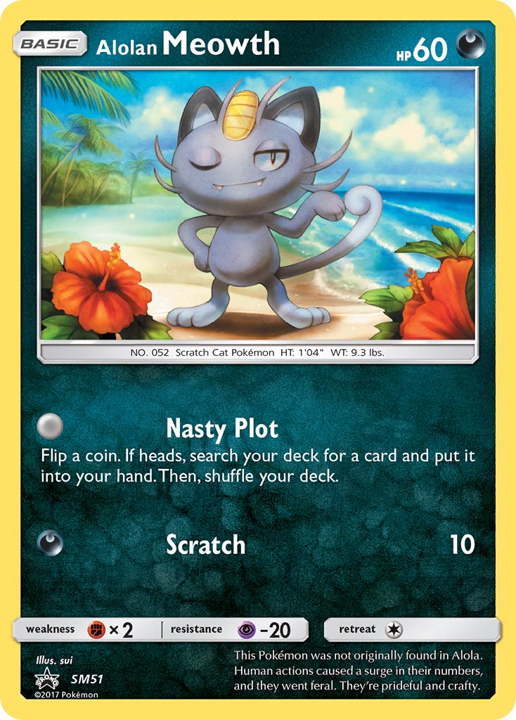 Alolan Meowth - SM Black Star Promos (Promo) [SM-51] English / Near Mint / Normal