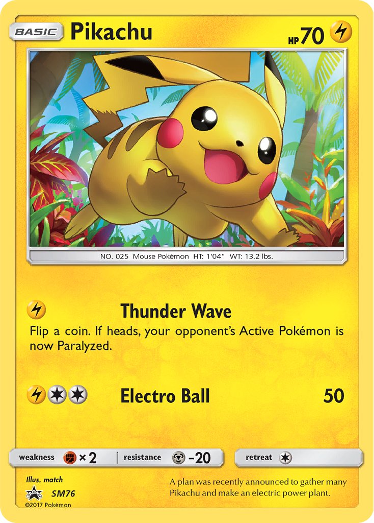 Pikachu - SM Black Star Promos (Promo) [SM-76] English / Excellent / Normal