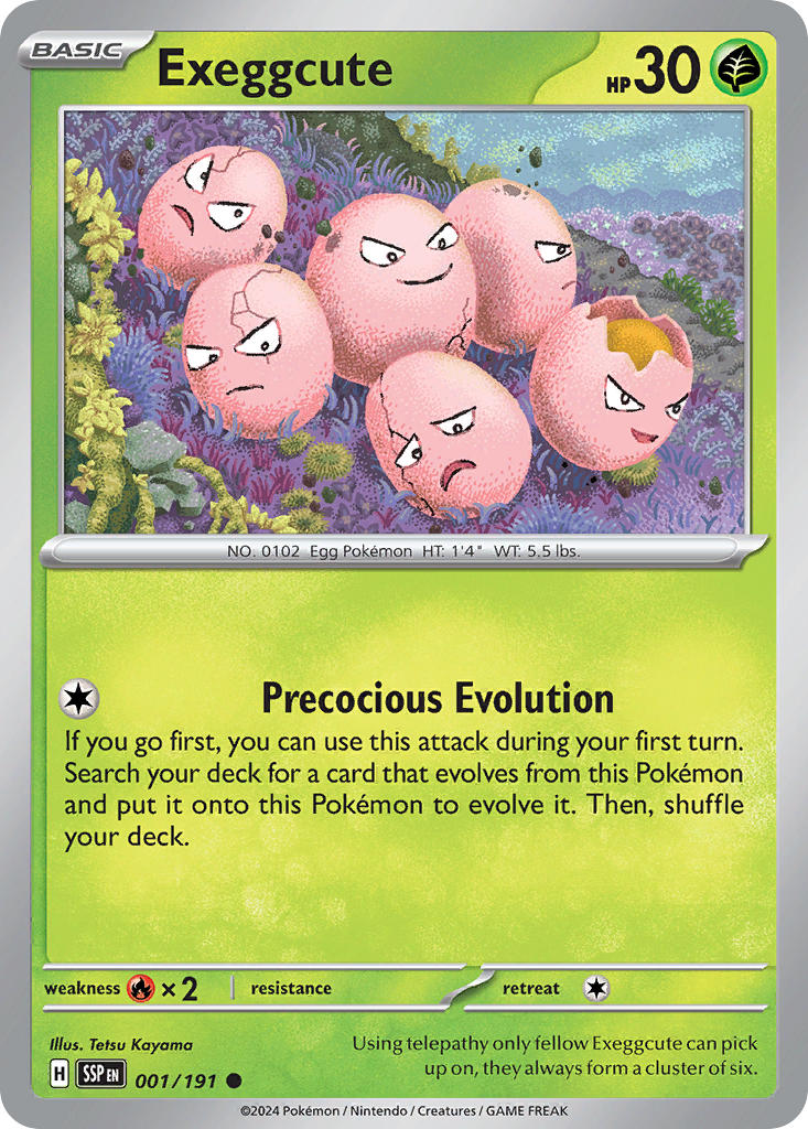 Exeggcute⁣ - Surging Sparks⁣ (Common)⁣ [001] English / Near Mint / Reverse-Holo Normal