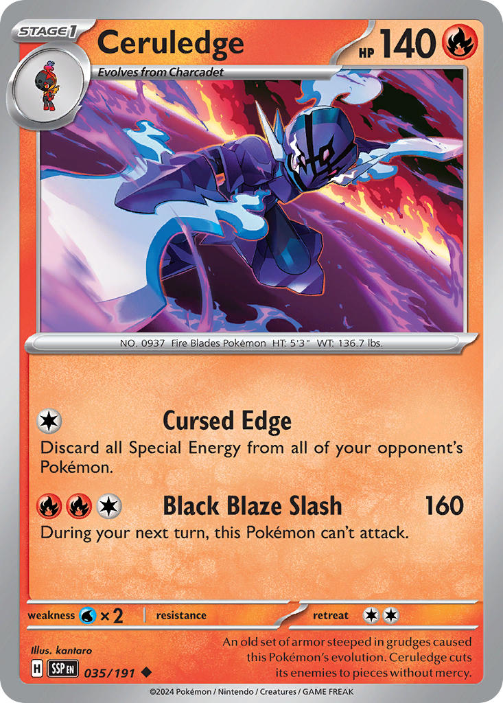 Ceruledge⁣ - Surging Sparks⁣ (Uncommon)⁣ [035] English / Near Mint / Normal