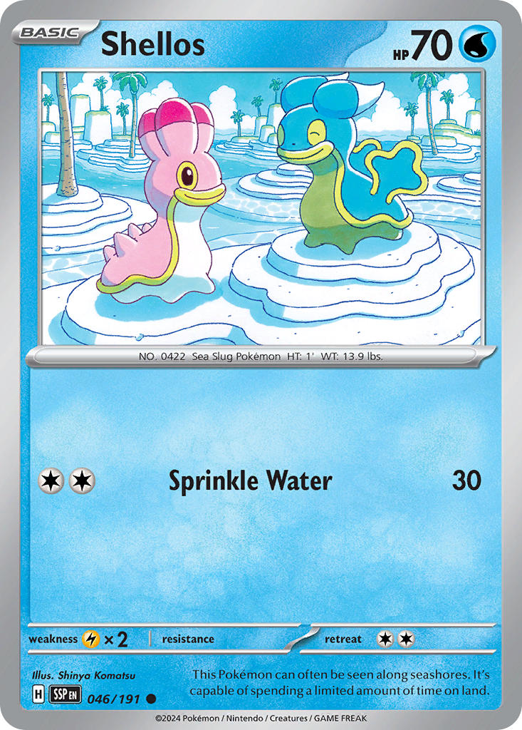 Shellos⁣ - Surging Sparks⁣ (Common)⁣ [046] English / Near Mint / Reverse-Holo Normal