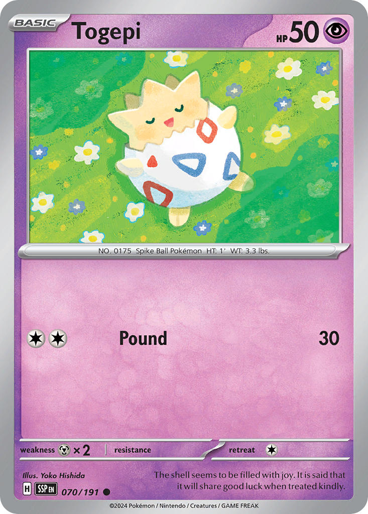 Togepi⁣ - Surging Sparks⁣ (Common)⁣ [070] English / Near Mint / Normal