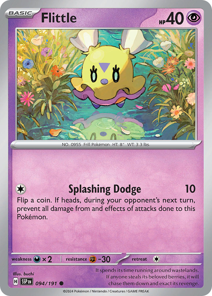 Flittle⁣ - Surging Sparks⁣ (Common)⁣ [094] English / Near Mint / Reverse-Holo Normal