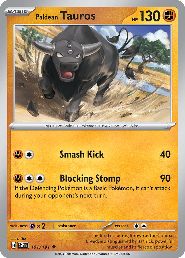 Paldean Tauros⁣ - Surging Sparks⁣ (Uncommon)⁣ [101] English / Near Mint / Normal