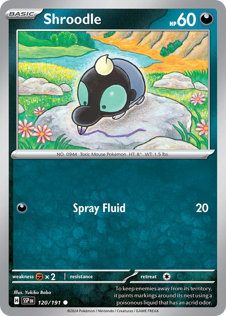 Shroodle⁣ - Surging Sparks⁣ (Common)⁣ [120] English / Near Mint / Normal