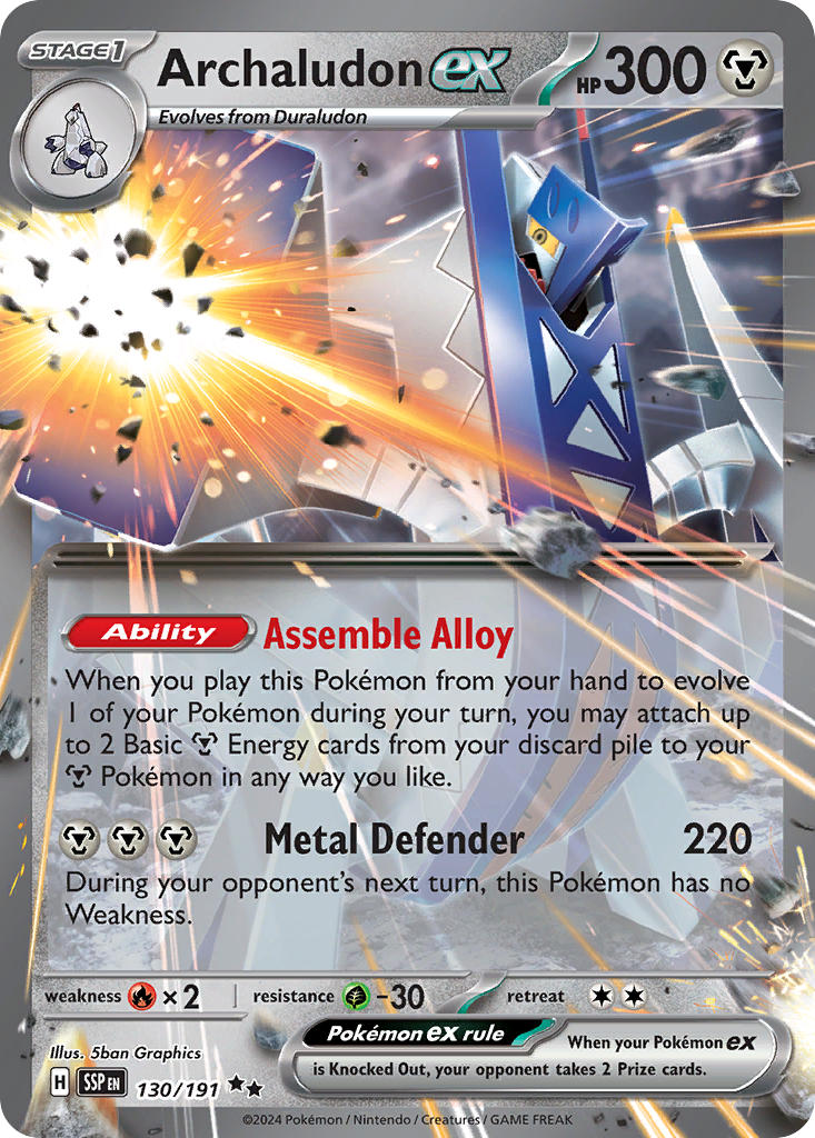 Archaludon ex⁣ - Surging Sparks⁣ (Double Rare)⁣ [130] English / Near Mint / Normal