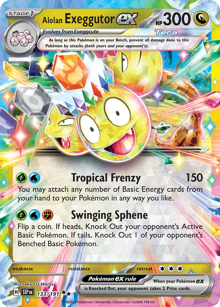 Alolan Exeggutor ex⁣ - Surging Sparks⁣ (Double Rare)⁣ [133] English / Near Mint / Normal
