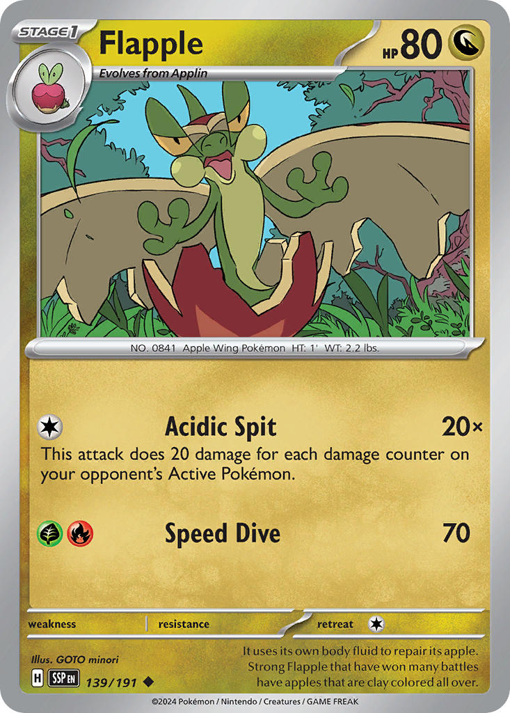 Flapple⁣ - Surging Sparks⁣ (Uncommon)⁣ [139] English / Near Mint / Normal