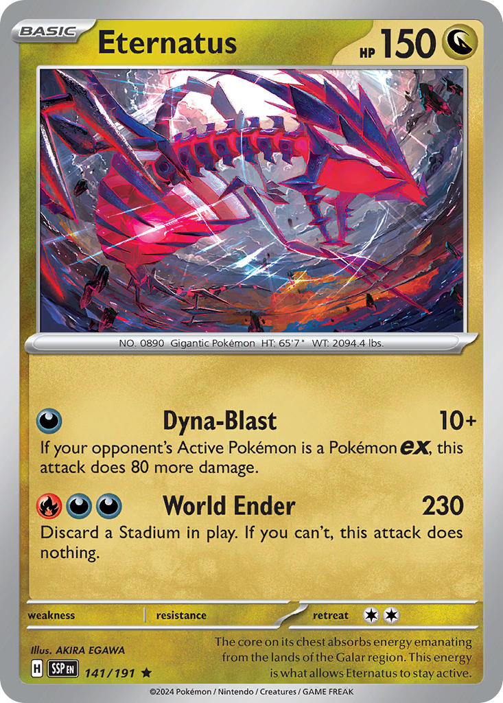 Eternatus⁣ - Surging Sparks⁣ (Rare)⁣ [141] English / Near Mint / Reverse-Holo Normal