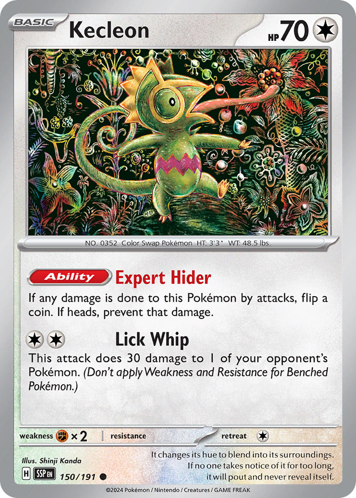 Kecleon⁣ - Surging Sparks⁣ (Common)⁣ [150] English / Near Mint / Normal