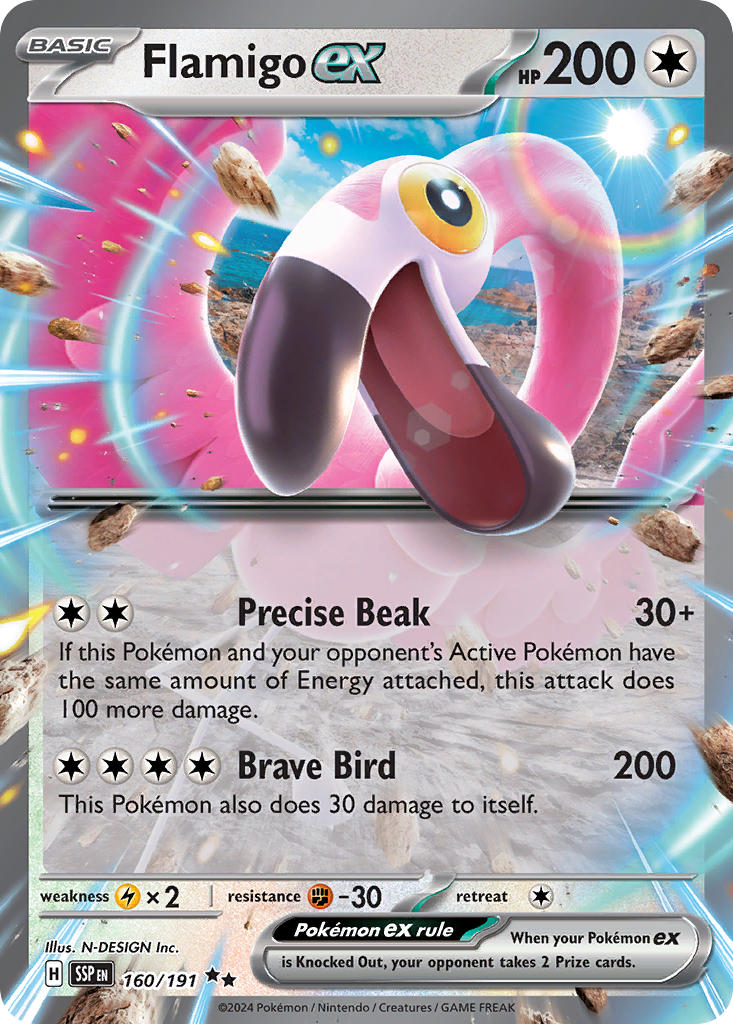 Flamigo ex⁣ - Surging Sparks⁣ (Double Rare)⁣ [160] English / Near Mint / Normal