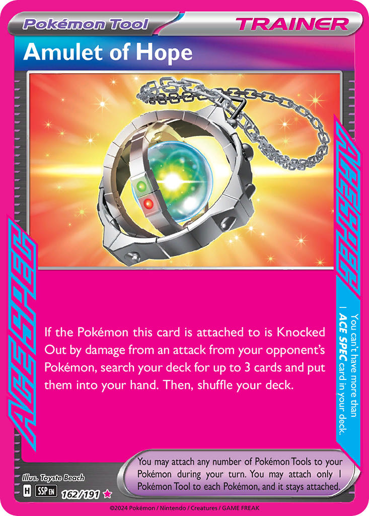 Amulet of Hope⁣ - Surging Sparks⁣ (ACE Rare)⁣ [162] English / Near Mint / Normal