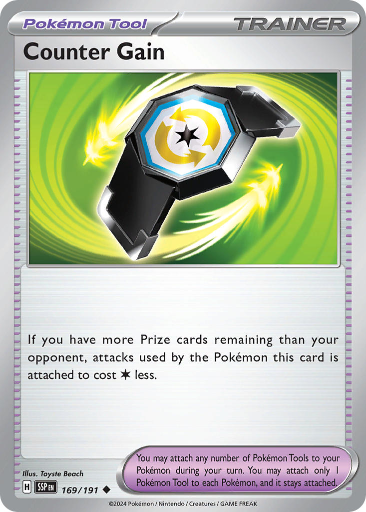 Counter Gain⁣ - Surging Sparks⁣ (Uncommon)⁣ [169] English / Near Mint / Reverse-Holo Normal
