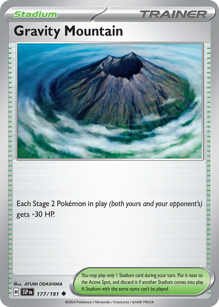 Gravity Mountain⁣ - Surging Sparks⁣ (Uncommon)⁣ [177] English / Near Mint / Normal