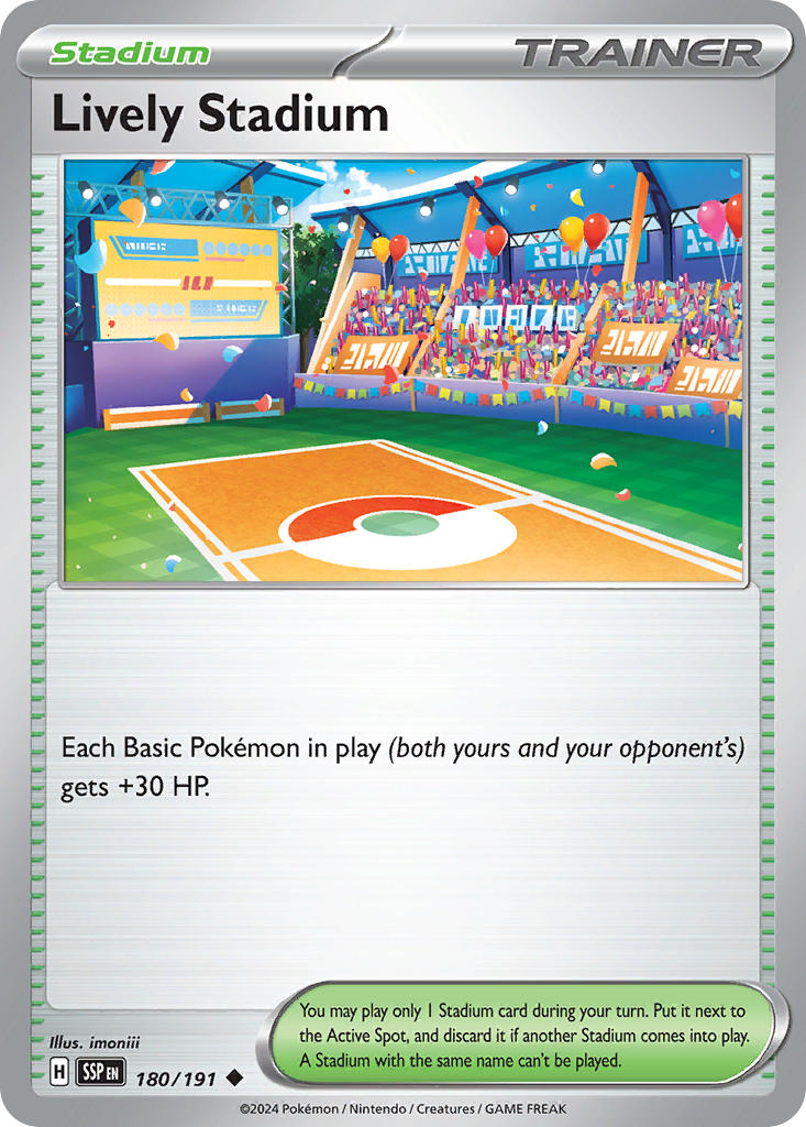 Lively Stadium⁣ - Surging Sparks⁣ (Uncommon)⁣ [180] English / Near Mint / Normal
