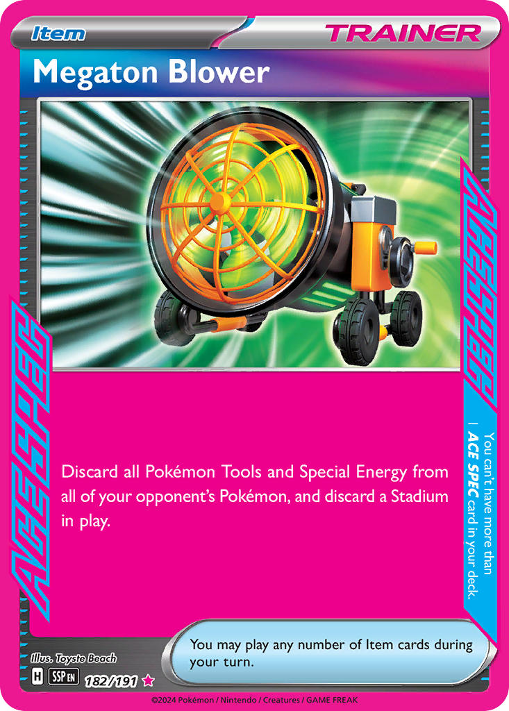 Megaton Blower⁣ - Surging Sparks⁣ (ACE Rare)⁣ [182] English / Near Mint / Normal