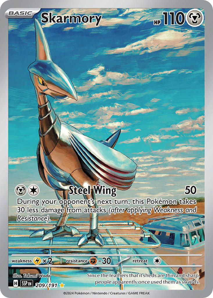 Skarmory⁣ - Surging Sparks⁣ (Illustration Rare)⁣ [209] English / Near Mint / Normal