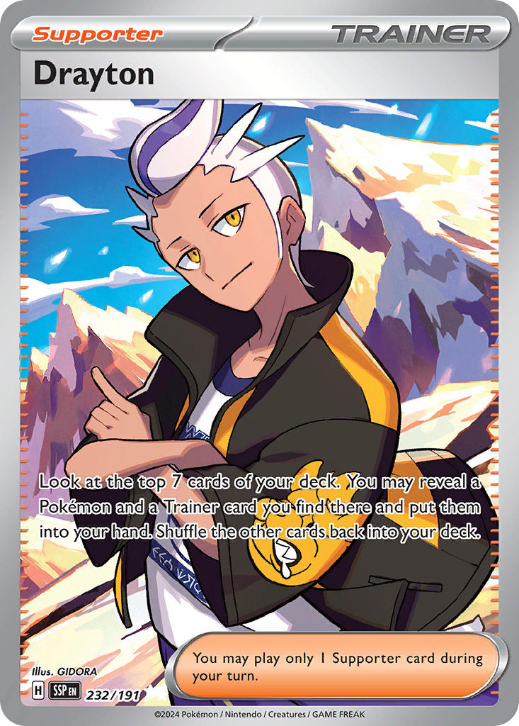 Drayton⁣ - Surging Sparks⁣ (Ultra Rare)⁣ [232] English / Near Mint / Normal