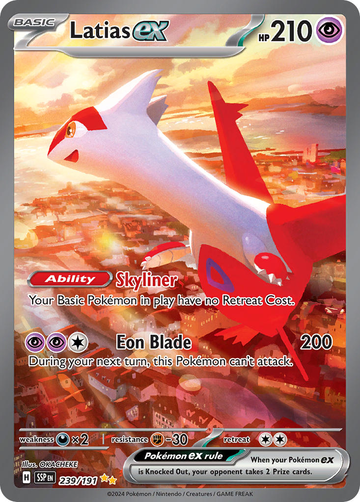 Latias ex⁣ - Surging Sparks⁣ (Special Illustration Rare)⁣ [239] English / Near Mint / Normal