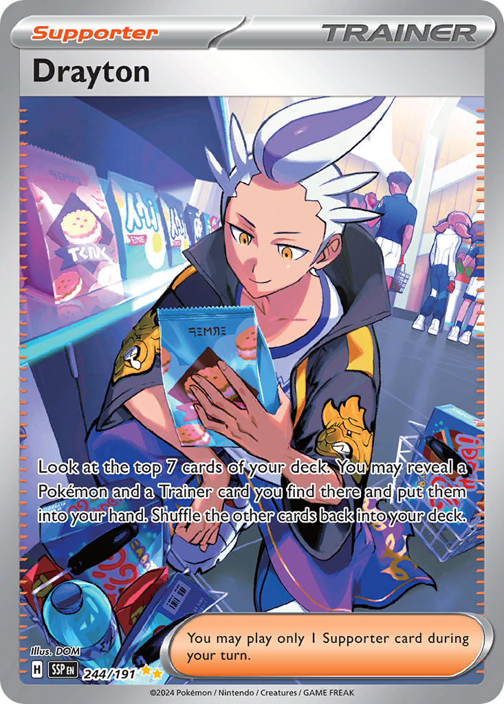 Drayton⁣ - Surging Sparks⁣ (Special Illustration Rare)⁣ [244] English / Near Mint / Normal