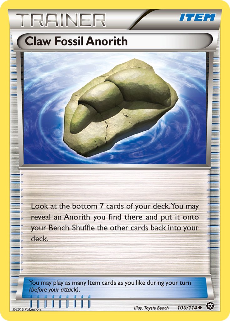 Claw Fossil Anorith - Steam Siege (Uncommon) [STS-100] English / Near Mint / Normal