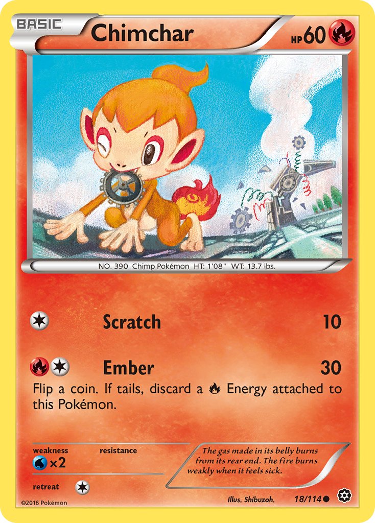 Chimchar - Steam Siege (Common) [STS-18] English / Near Mint / Normal