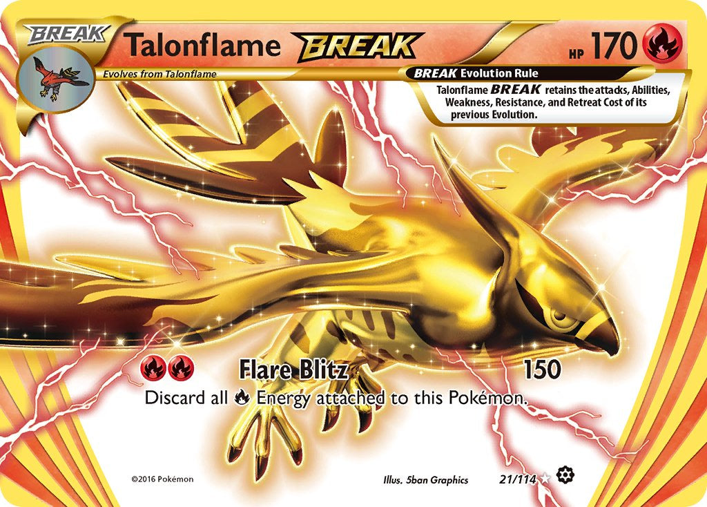 Talonflame BREAK - Steam Siege (Holo Rare) [STS-21] English / Light Played / Normal