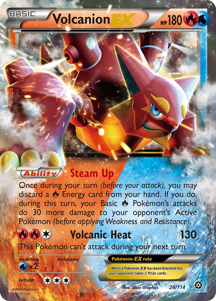 Volcanion EX - Steam Siege (Ultra Rare) [STS-26] English / Light Played / Normal