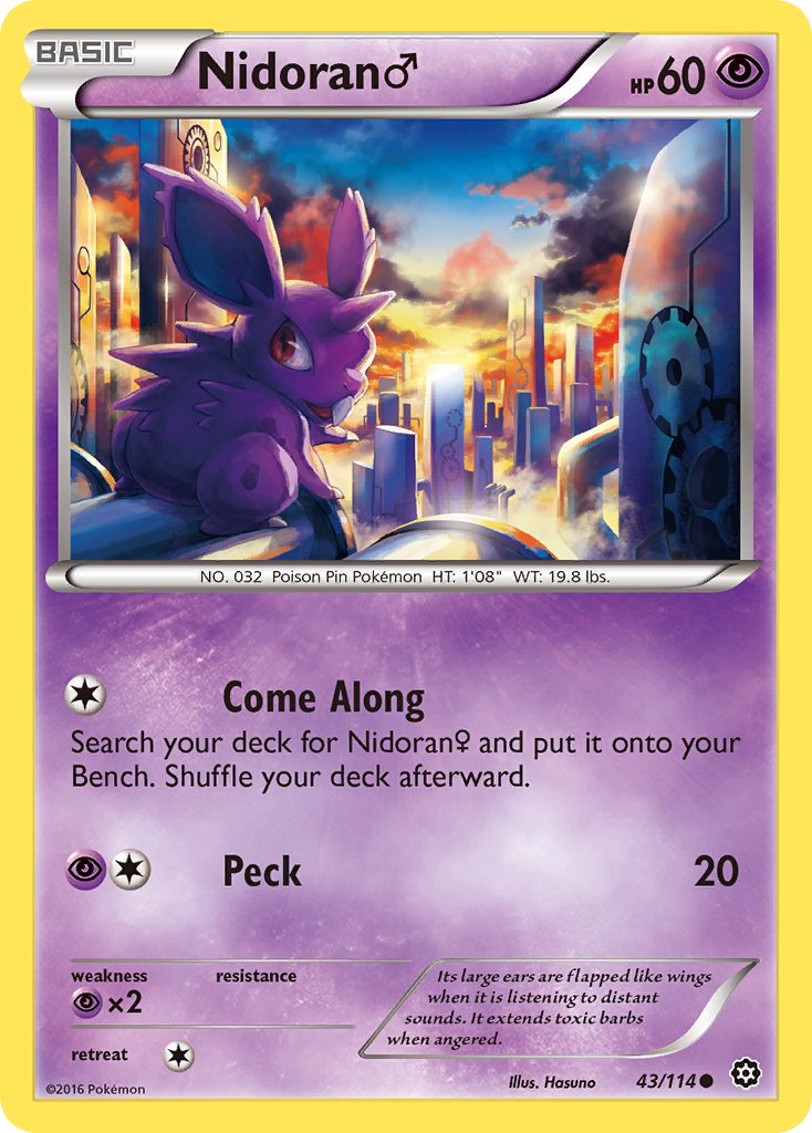 Nidoran ♂ - Steam Siege (Common) [STS-43] English / Good / Reverse-Holo Normal