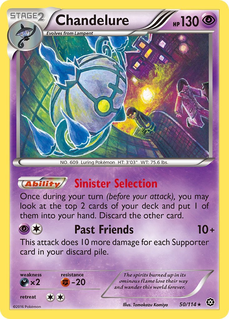 Chandelure - Steam Siege (Holo Rare) [STS-50] English / Light Played / Reverse-Holo Normal