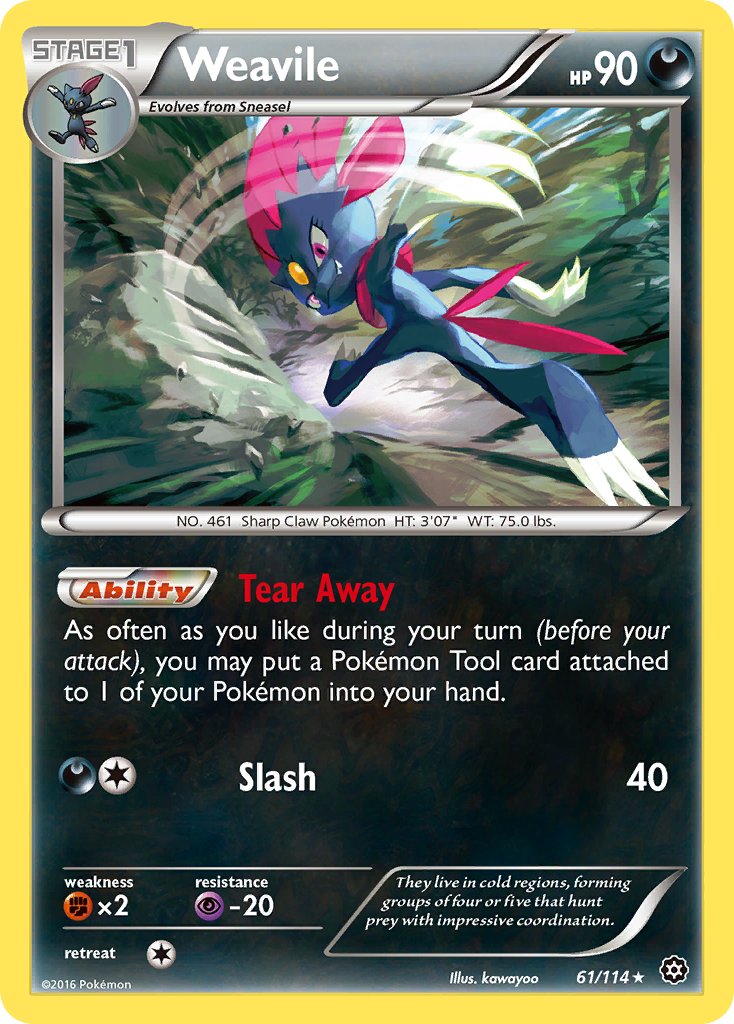 Weavile - Steam Siege (Rare) [STS-61] English / Near Mint / Normal